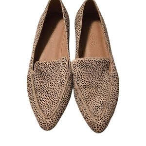 Madewell Animal Print Tan Leather Flats